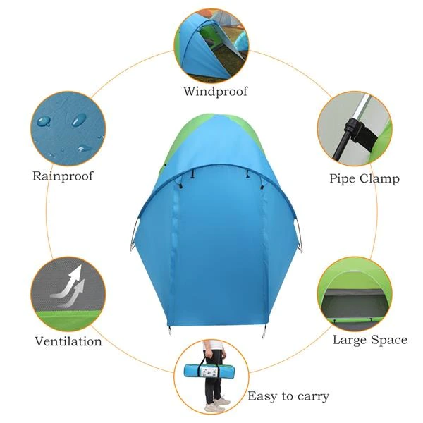 Cheap Goat Tents Double layers Camping Tents High Quality Outdoor Tents 3 4 Person Family Party Picnic Tent Waterproof Instant Cabin Beach Tents   